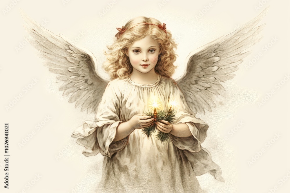 Fototapeta premium Christmas angel representation spirituality creativity.