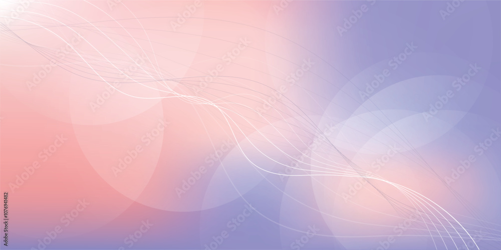 Obraz premium Abstract pink and blue background with dynamic wave lines. Professional color tone background. Wave line wallpaper. Vector illustrator.