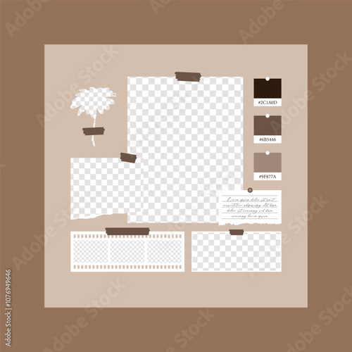 Artistic moodboard with pictures