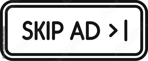 Skip ad button inviting users to skip advertisement and proceed to the main content