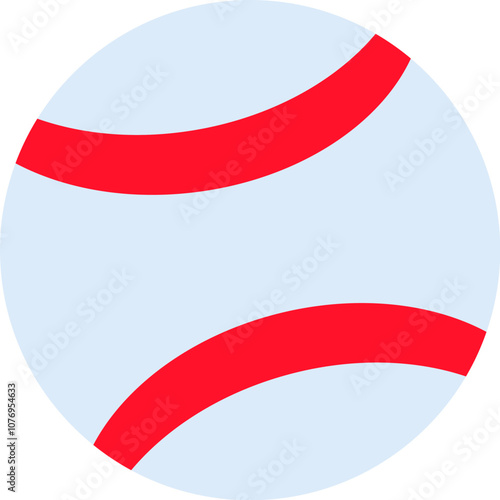 Vector illustration of a baseball from the collection of American flag-themed icons. A celebration of American culture and identity. Independence Day celebrations, a decorative element in an American-