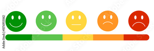Set of emoji icon. Rating emoji. Good, Bad, Smiley icon.
