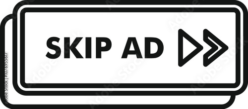 Skip ad button with double arrow, encouraging viewers to bypass advertising content