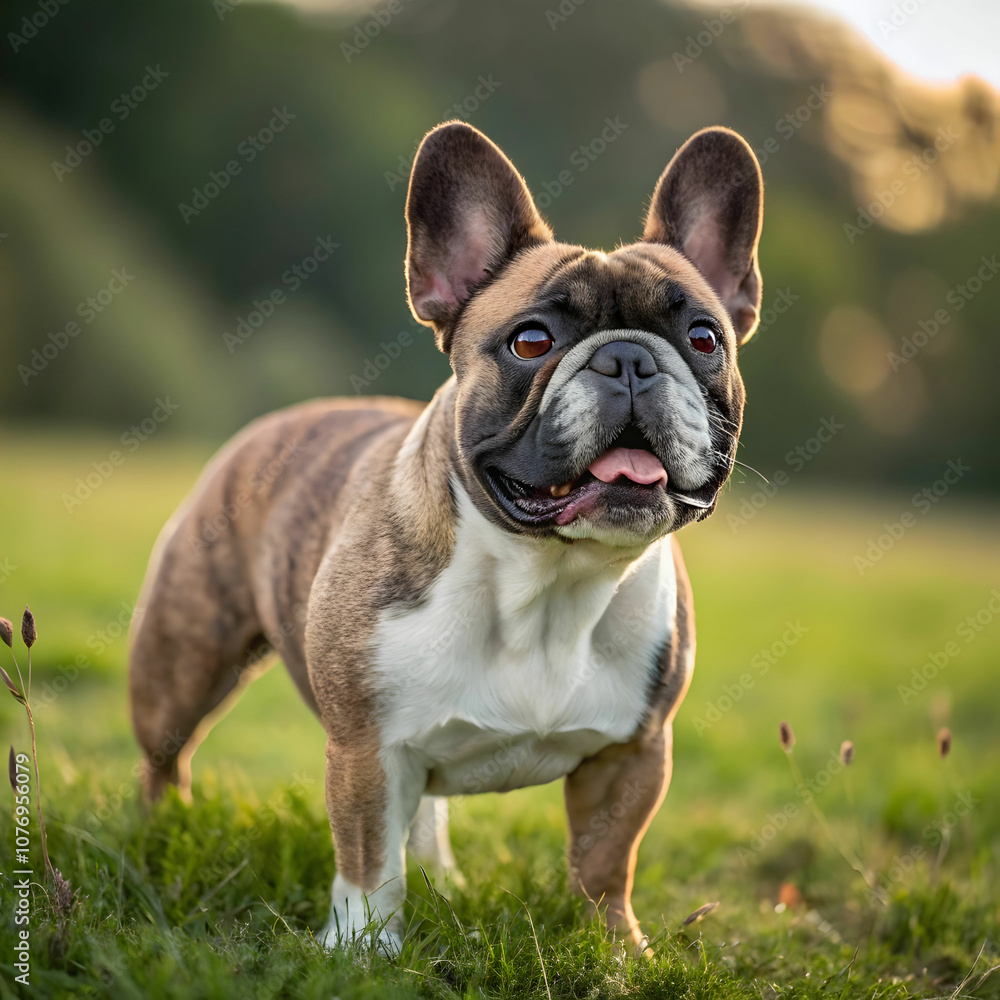 The French Bulldog is a small, sturdy, and affectionate dog known for its bat-like ears. The French Bulldog is a small, sturdy, and affectionate dog known for its bat-like ears.