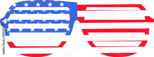 Vector illustration of club glasses from the collection of American flag-themed icons. A celebration of American culture and identity. Independence Day celebrations, a decorative element in an America