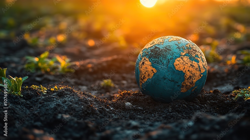A globe with a climate scale represents global warming, as increasing temperatures create significant environmental challenges A globe with a climate scale represents global warming, as increasing temperatures create significant environmental challenges