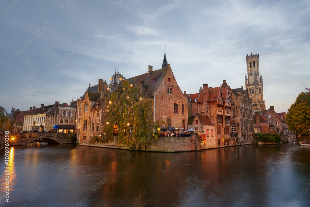 Obraz premium Bruges canals, Flanders, Belgium