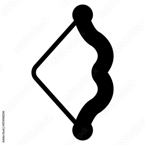 Bowstring solid icon