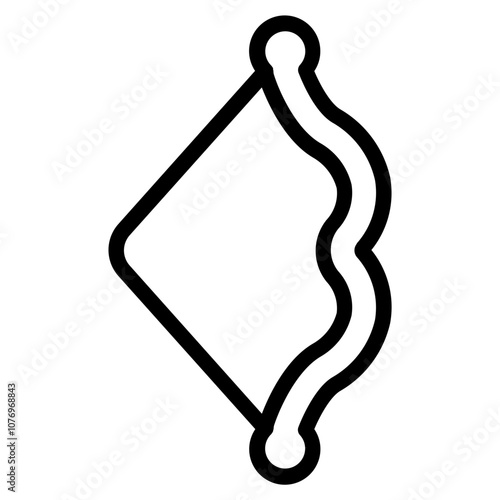 Bowstring line icon
