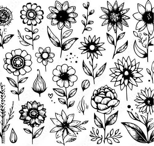 floral doodles