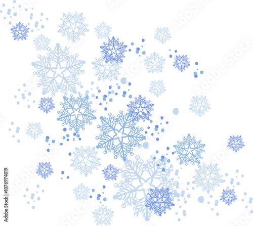 Blue Snowflakes Background