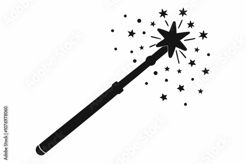 Magic wane filter with star vector icon