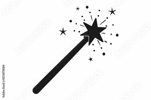 Magic wane filter with star vector icon