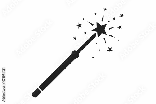 Magic wane filter with star vector icon