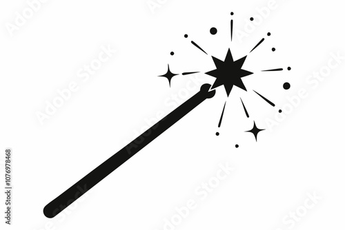 Magic wane filter with star vector icon