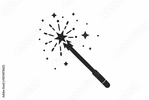 Magic wane filter with star vector icon