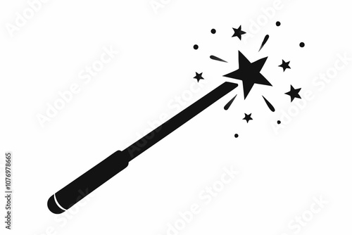Magic wane filter with star vector icon