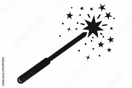 Magic wane filter with star vector icon
