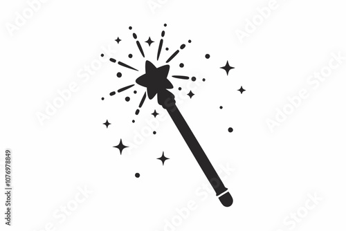Magic wane filter with star vector icon