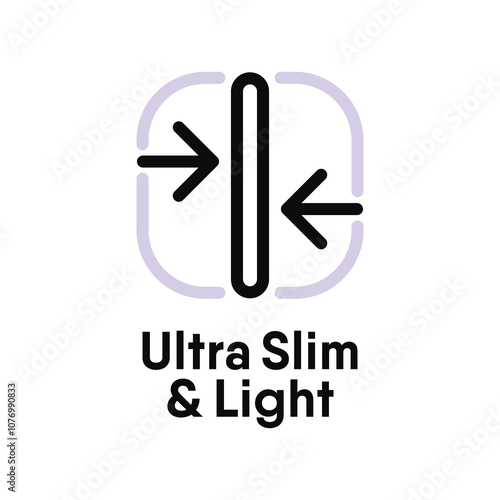 Ultra Slim and Light vector information sign