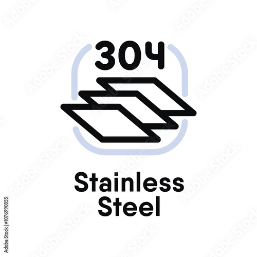 Stainless Steel 304 vector information sign