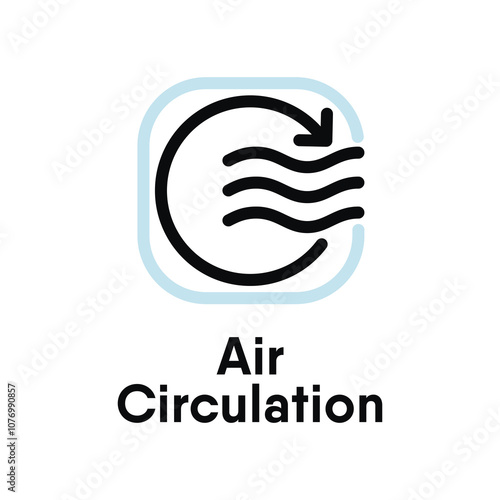 Air Circulation vector information sign