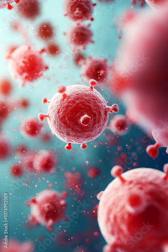 A depiction of human immune cells being enhanced by low-dose radiation therapy