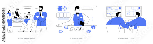 Casino isolated cartoon vector illustrations se
