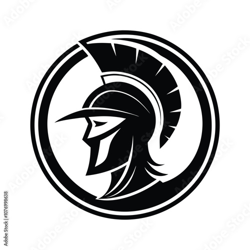 Spartan Helmet Vector Logo - Fierce and Noble Warrior Emblem with Historic Armor Design for Bold Branding and Heritage Symbolism