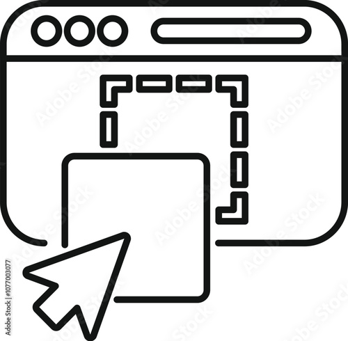 Drag and drop action being performed in web browser window, representing user interface design and functionality