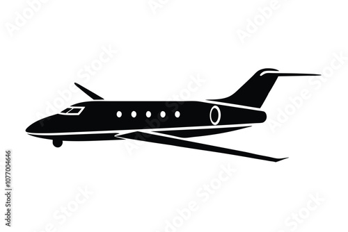 Private Jet Plane Vector