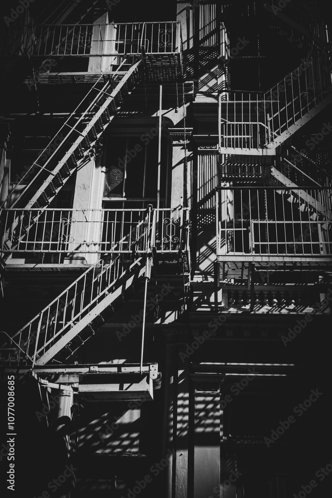 Fototapeta premium Fire Escapes in Brooklyn, New York City (USA)