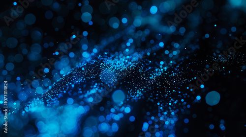 black background desktop wallpaper with blue light