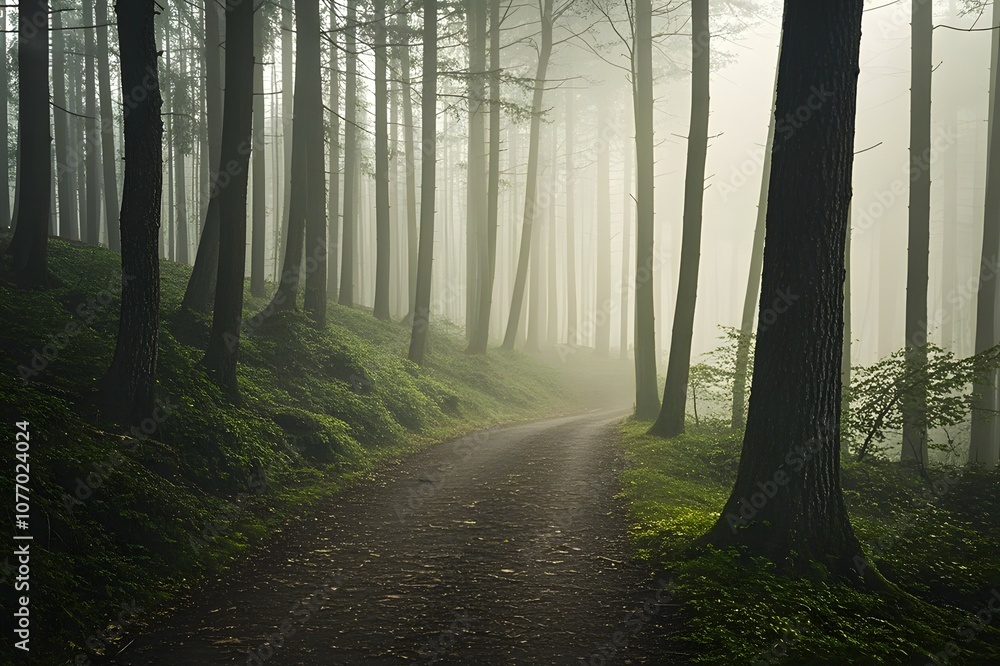 Obraz premium morning in the forest