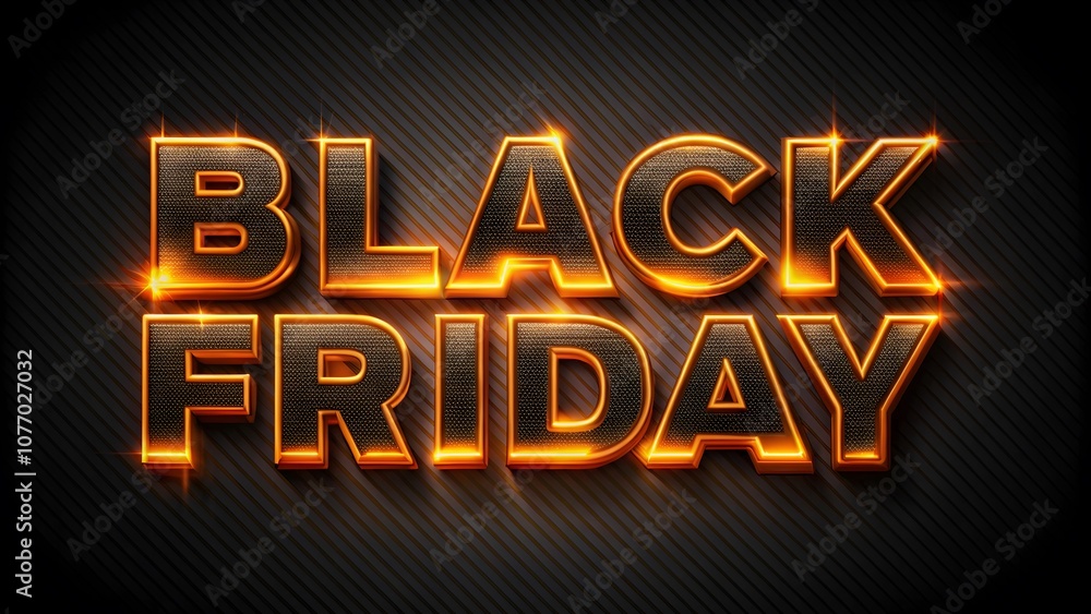 Obraz premium 3D Black friday sale sign text effect