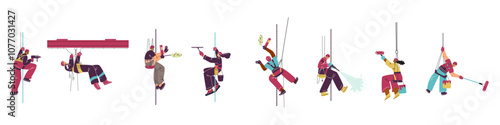 Set of industrial climbers.