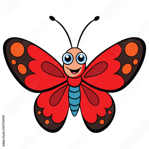 Red-spotted Purple butterfly vector illustrations on a white background.