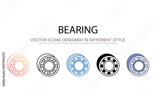 Bearing icon design with white background stock illustration