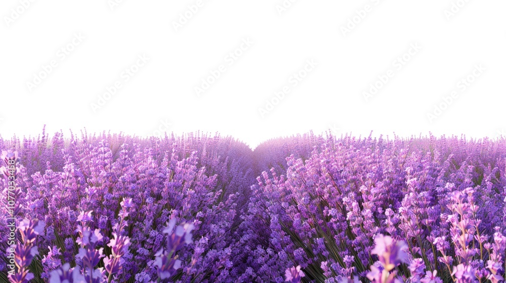 Fototapeta premium Expansive lavender field vibrant purple flowers