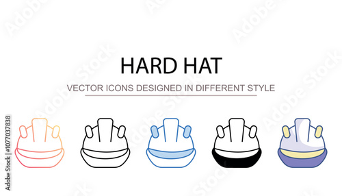 Hard Hat icon design with white background stock illustration
