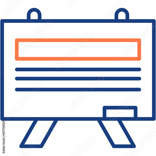 whiteboard vector design icon. Svg