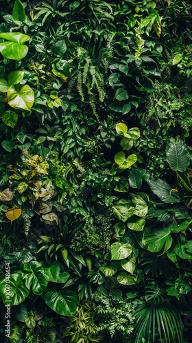 Wallpaper Mural Lush Vertical Garden Wall with Modern Greenery Torontodigital.ca