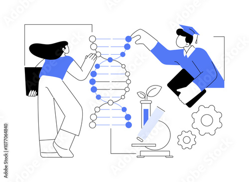 Biology isolated cartoon vector illustrations.