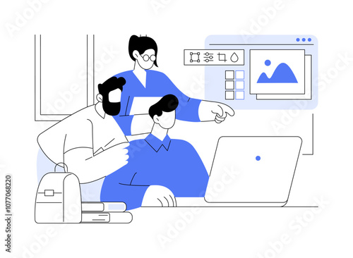 Art and design isolated cartoon vector illustrations.