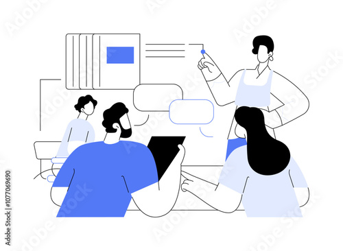 Communication studies isolated cartoon vector illustrations.