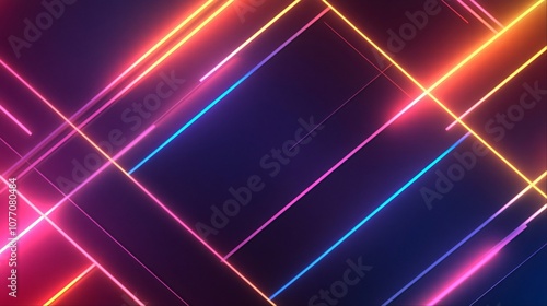 Abstract Neon Lines Background