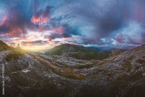 Dramatic sunset in the Rago National Park (Rago - Norway) photo