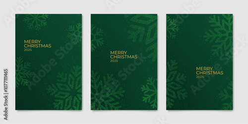 Christmas decoration poster background. Abstract greeting card christmas and New Year design holiday cover template with snowflakes dots. Vector illustration