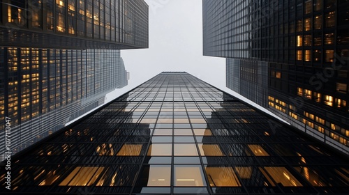 Wallpaper Mural Skyscrapers that create intricate patterns when viewed from below. Torontodigital.ca