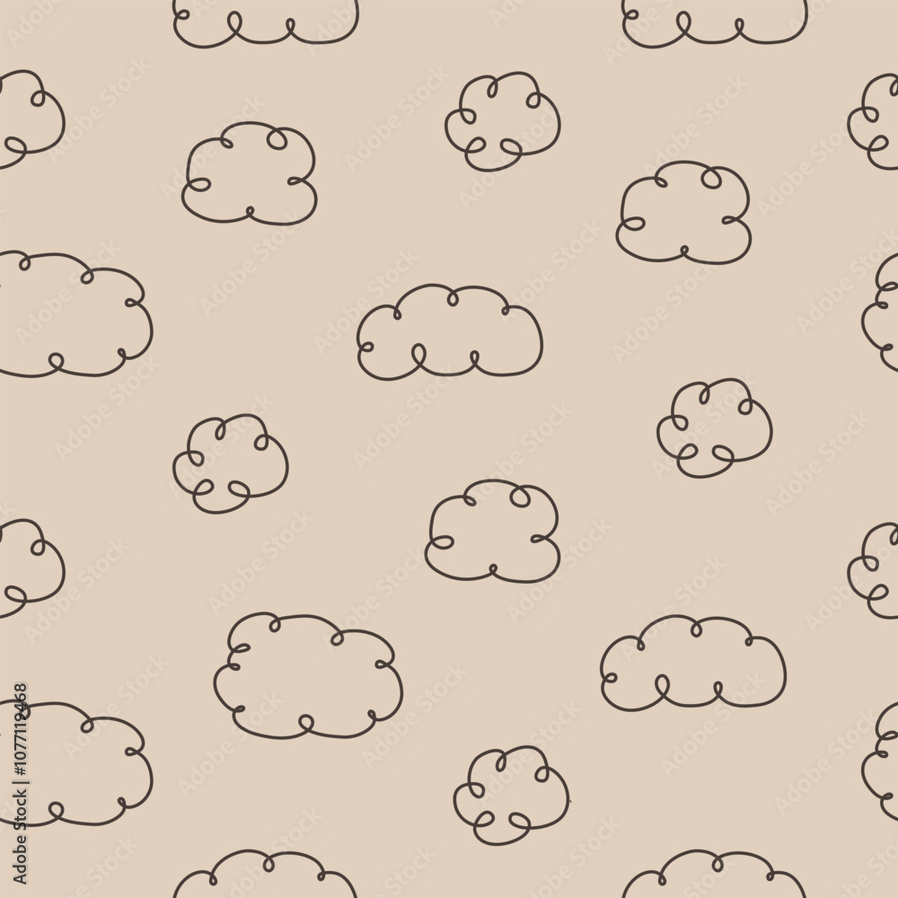 Hand drawn clouds seamless pattern background Doodle cute design Ink sketch concept Cartoon children's style Fashion print for clothes apparel greeting invitation card cover flyer poster ad banner Hand drawn clouds seamless pattern background Doodle cute design Ink sketch concept Cartoon children's style Fashion print for clothes apparel greeting invitation card cover flyer poster ad banner
